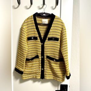 Maje tweed knitted jacket size 38
